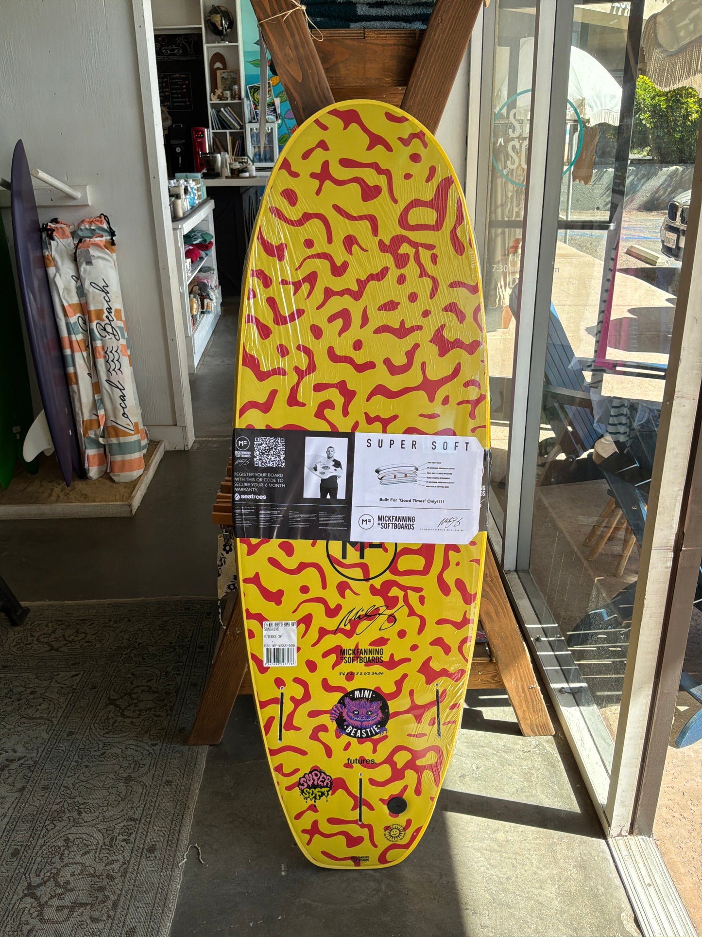 MINI BEASTIE SUPER SOFT- SUNSHINE FUTURES 5'6 x 21 x 2 1/2" 34.00L