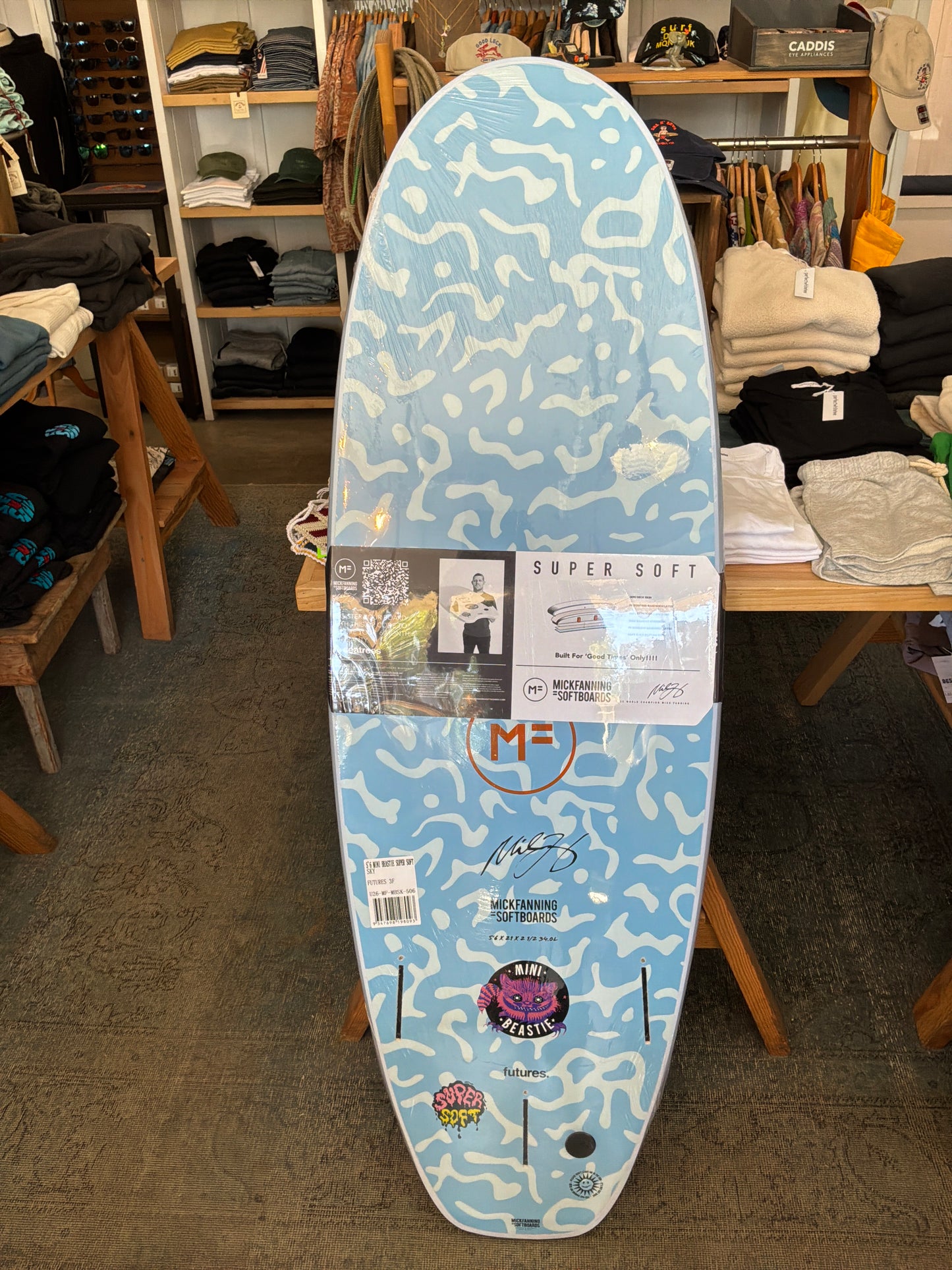 MINI BEASTIE SUPER SOFT- SKY FUTURES 5'6 x 21 x 2 1/2" 34.00L