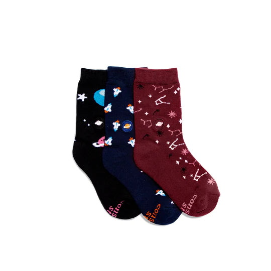 kids socks that support space exploration-Preschool