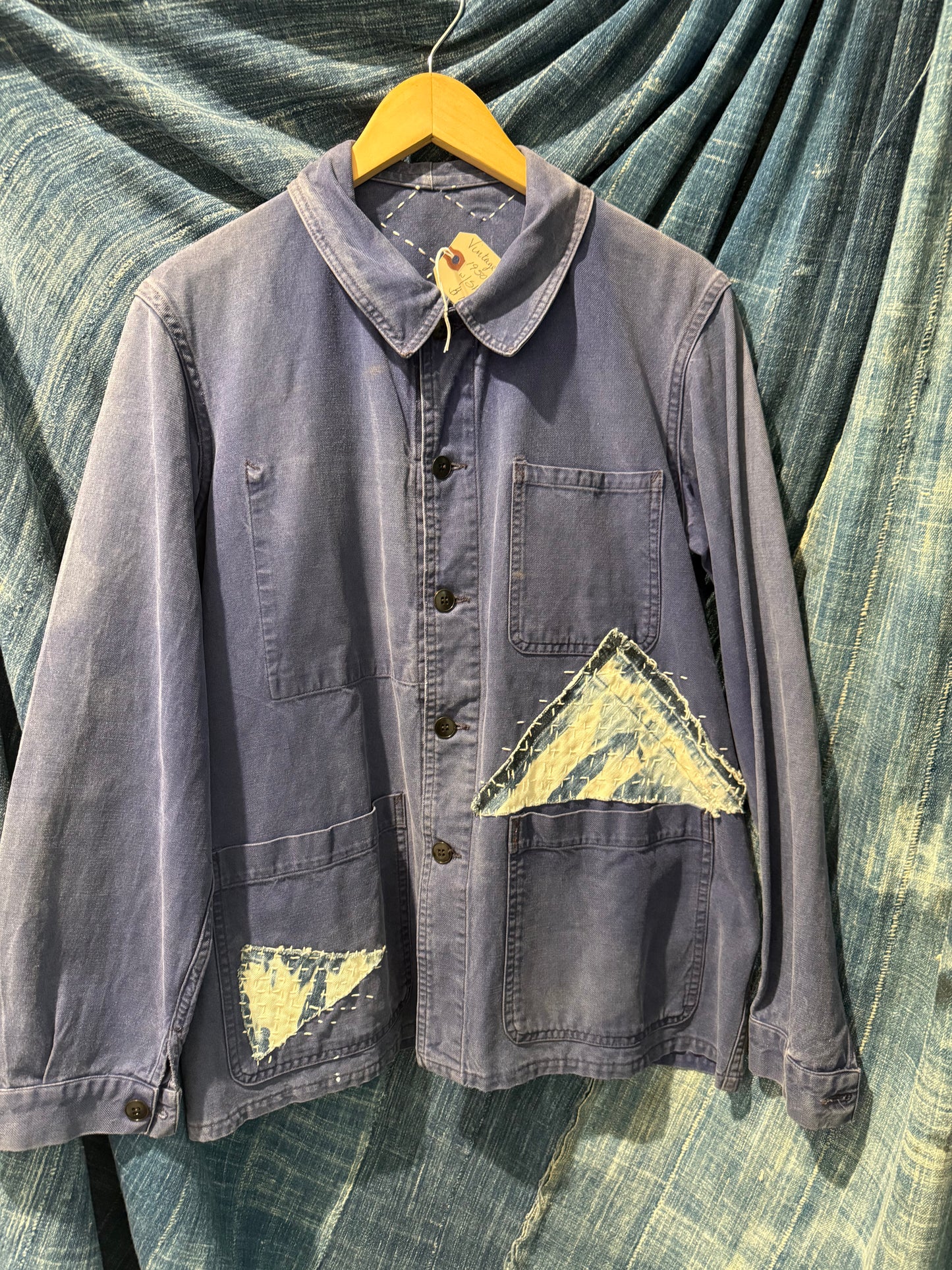 Vintage 1950's Work Jacket w/ Shashiko Embroidery