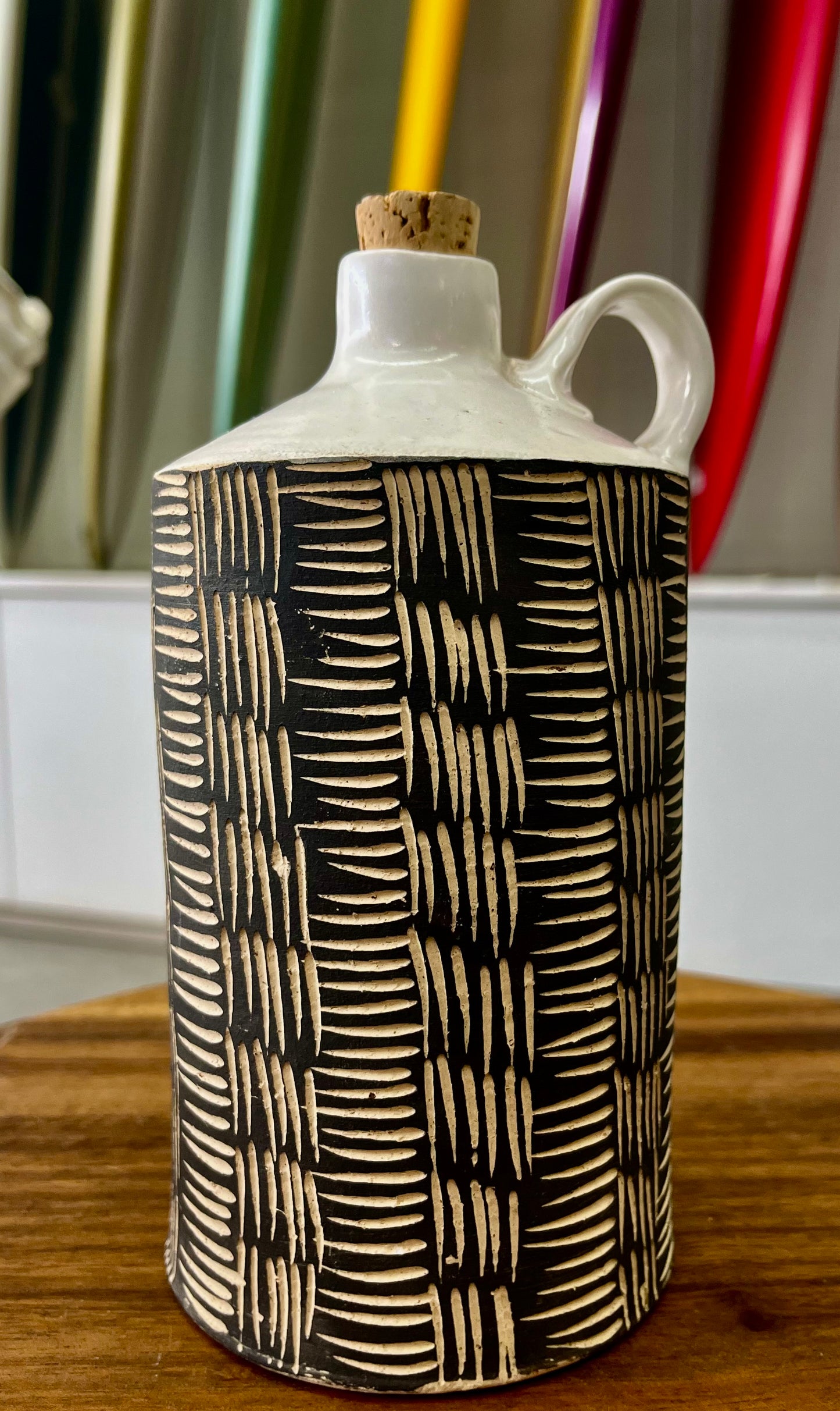 Hand Made Jug- Black/White
