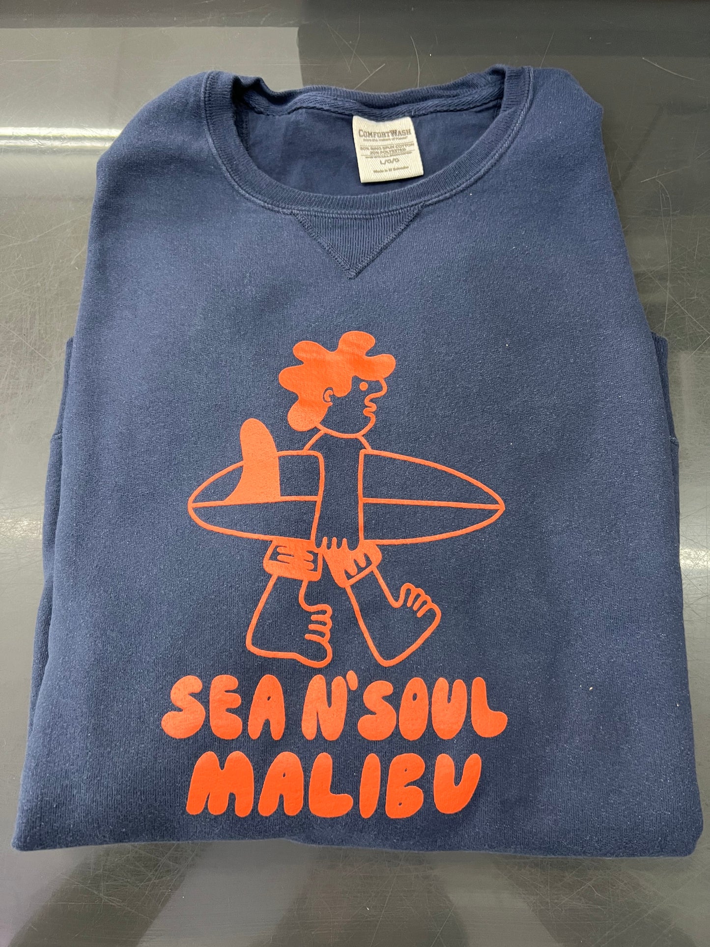 Sea N' Soul Shop Crewneck Sweater - Navy
