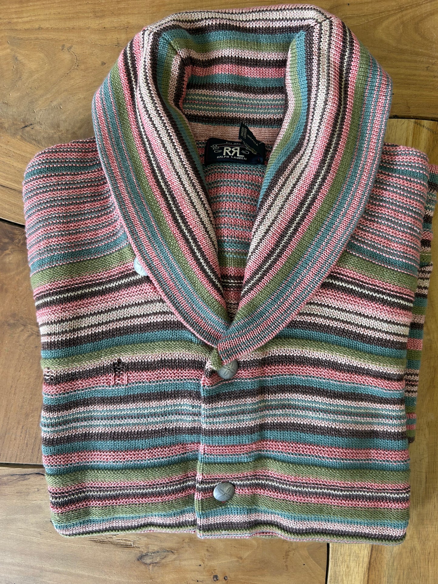 Striped Linen-Blend Cardigan