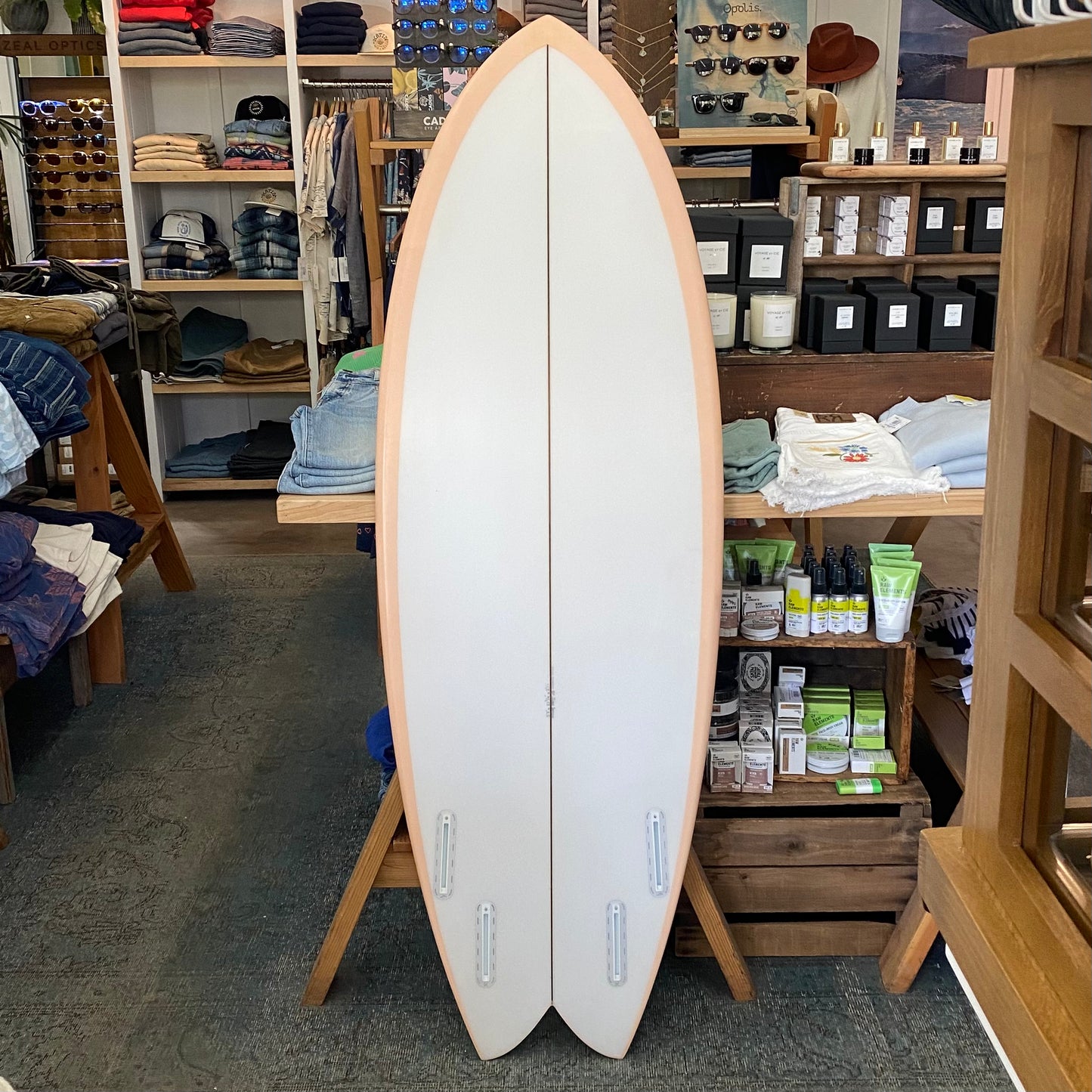 5'8" Quad Fish (coral)