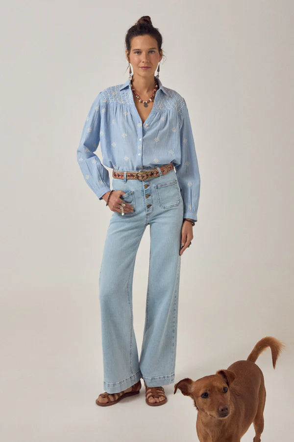 Maison Hotel James Shirt Sky Blue