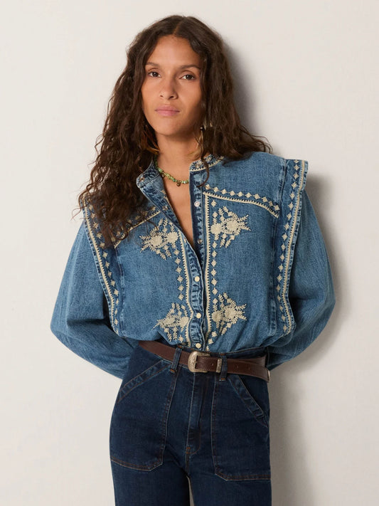 Maison Hotel - Narciso Blouse - Light Blue