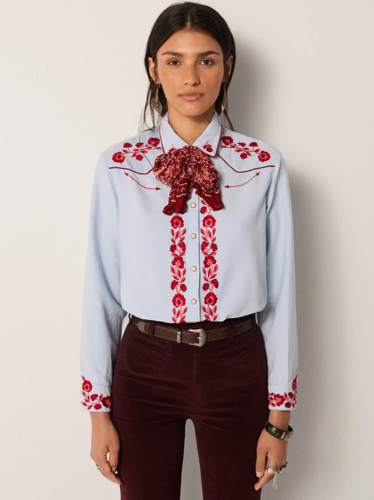 Maison Hotel - Jose Blouse - Ranch Blue