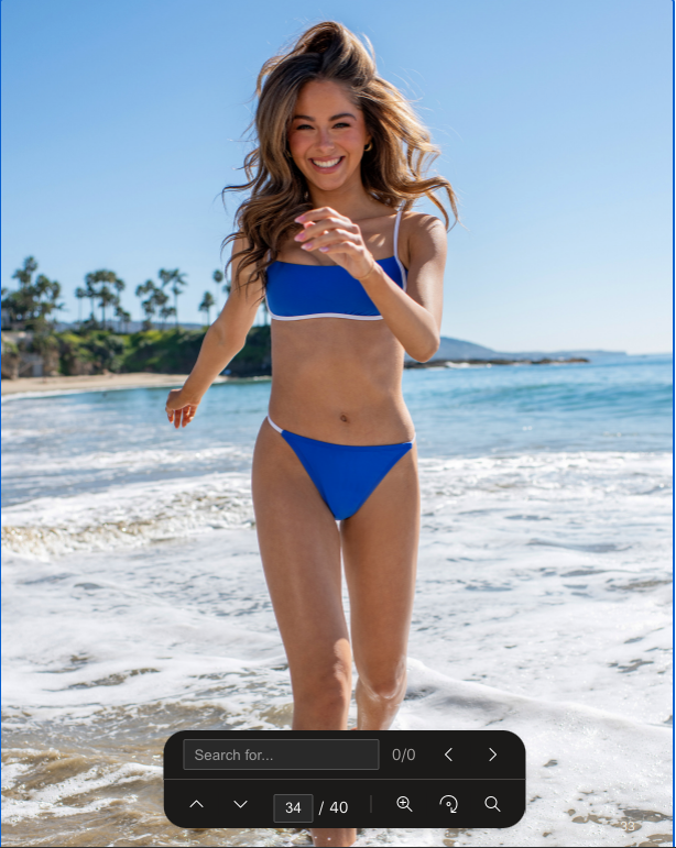 Citrus Solid contrast trim bra blue