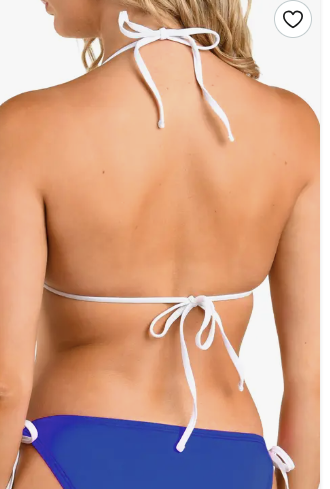 Citrus Triangle Bikini Top Ocean