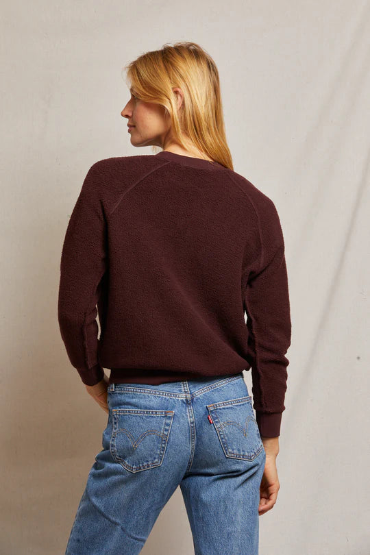 Ziggy inside out cotton fleece shrunken crew