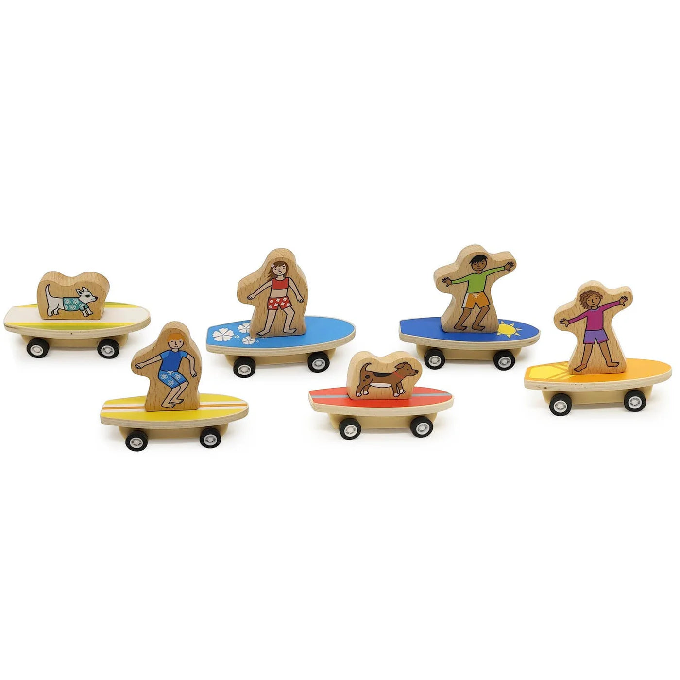 Surfin' Kids & Dogs Push Toys