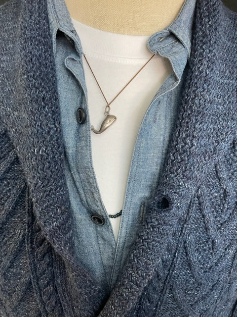 Whale charm necklace