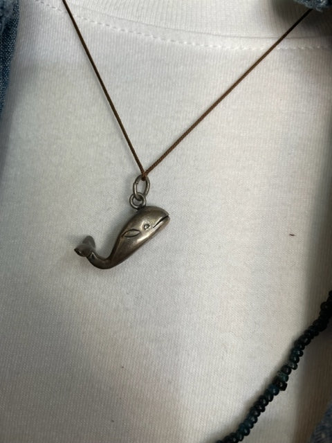 Whale charm necklace