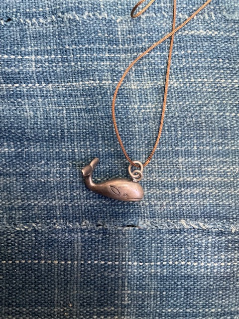 Whale charm necklace