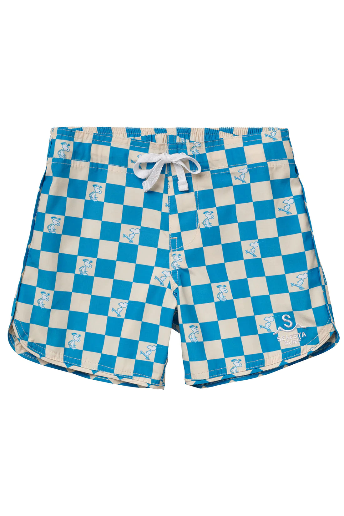Seaesta x Peanuts Turquoise Checkerboard Boardshorts