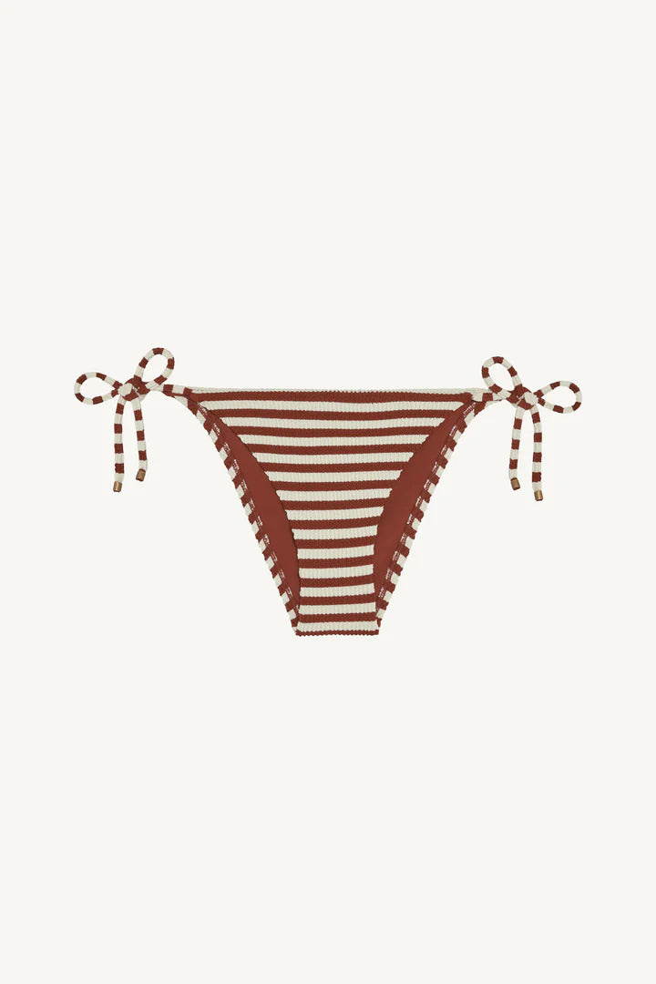 Vitamin A Elle Tie Side Bottom Red Ochre Stripe Echoscrunch