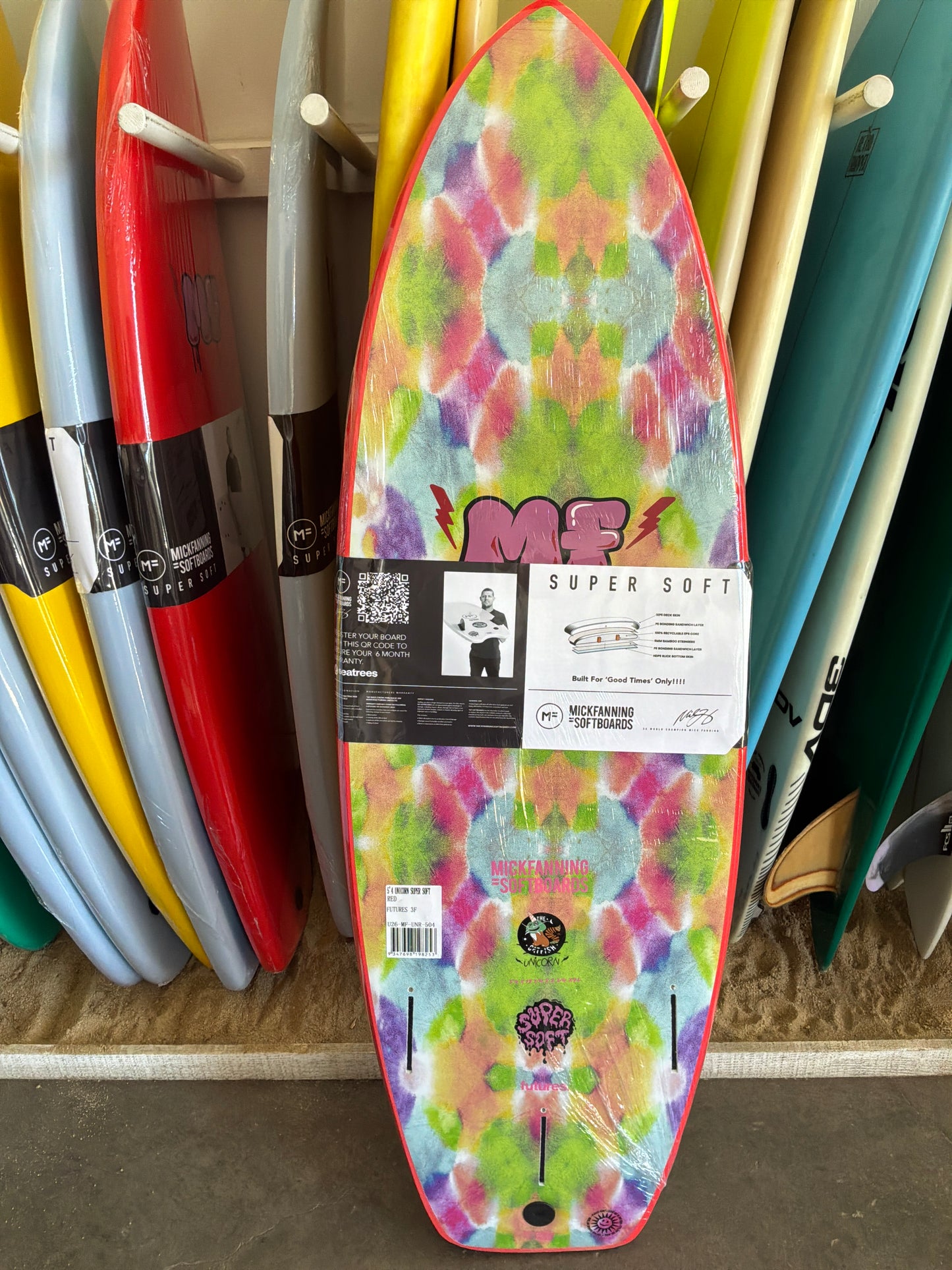 UNICORN SUPER SOFT - RED FUTURES 5’4” x 19 1/4” x 2 1/4” (27L)