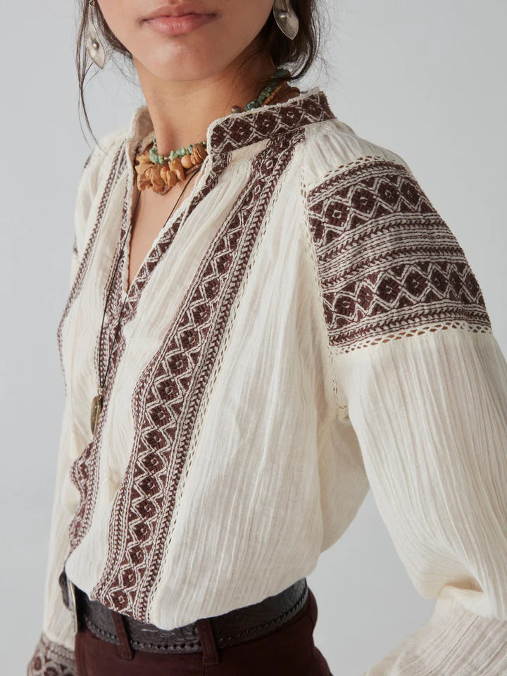 Audrey Blouse - Carnaby Chocolate