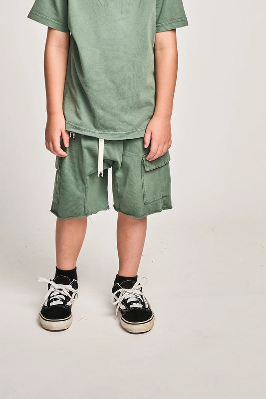Fave Cargo Short - Washed New Green