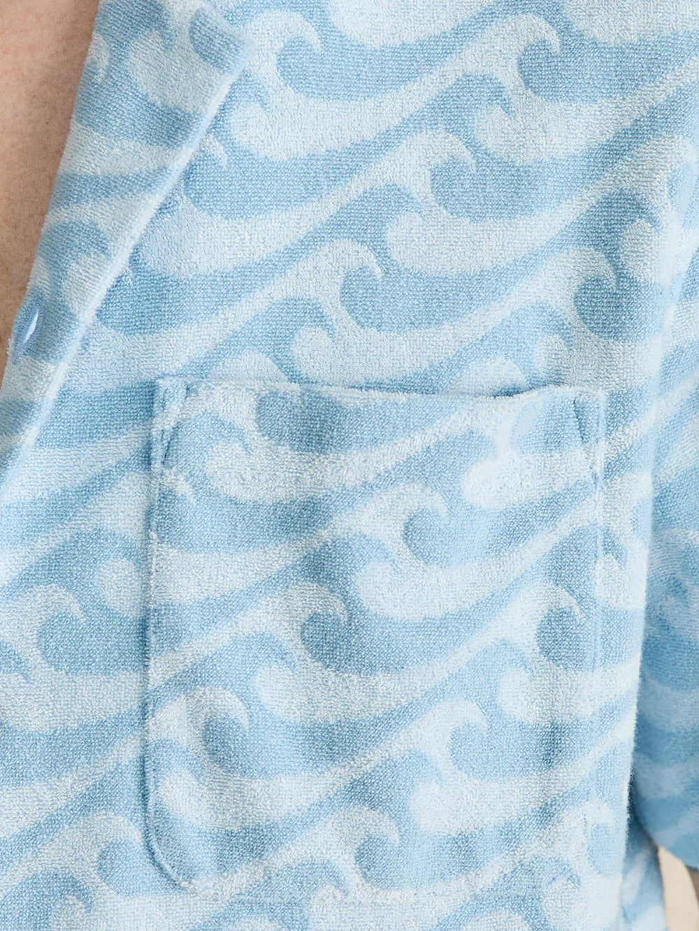 Short-Sleeve Cabana Towel Terry Shirt-Endless Peaks