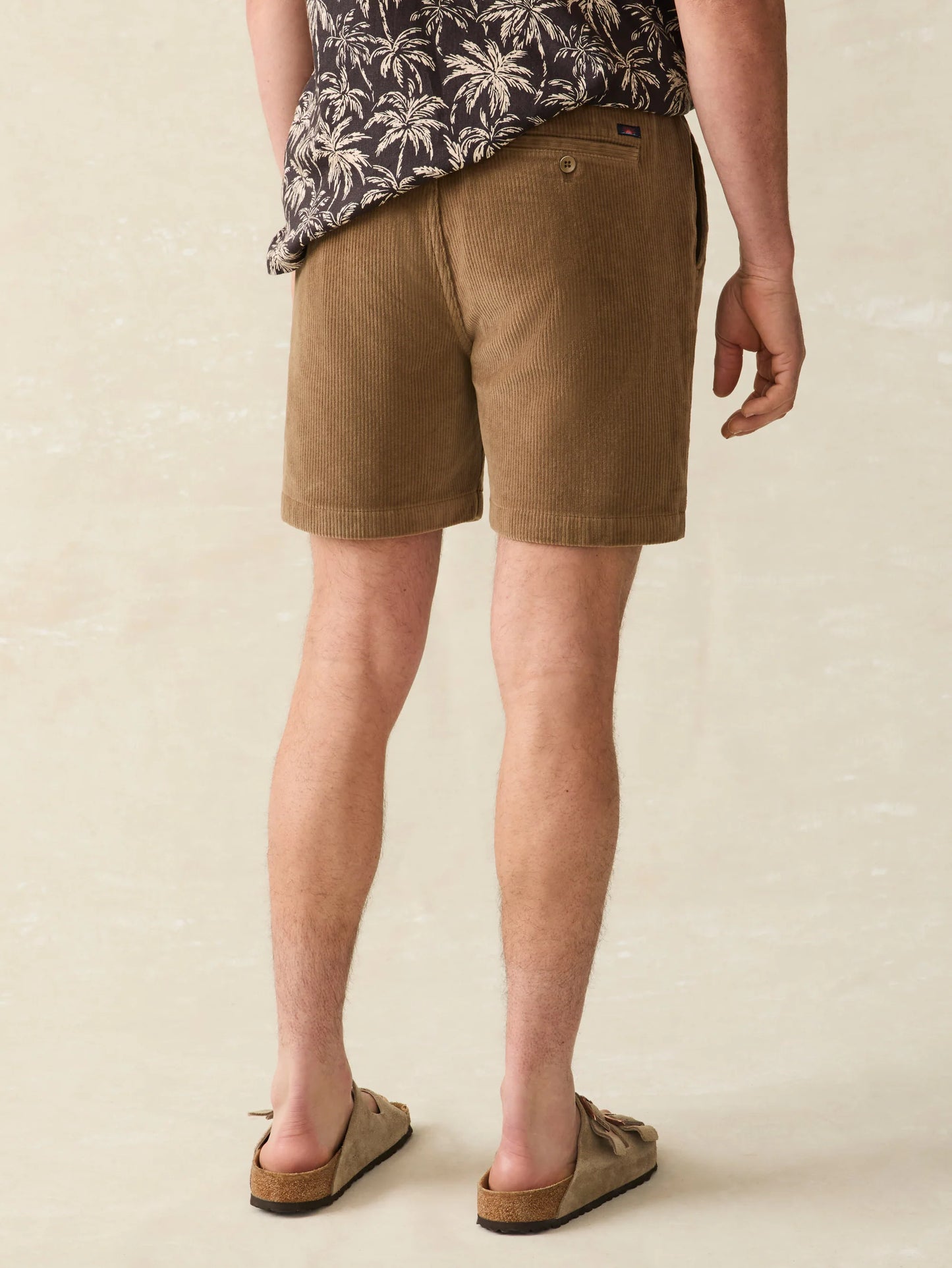 Faherty Essential Knit Italian Cord Shorts - Spring Umber