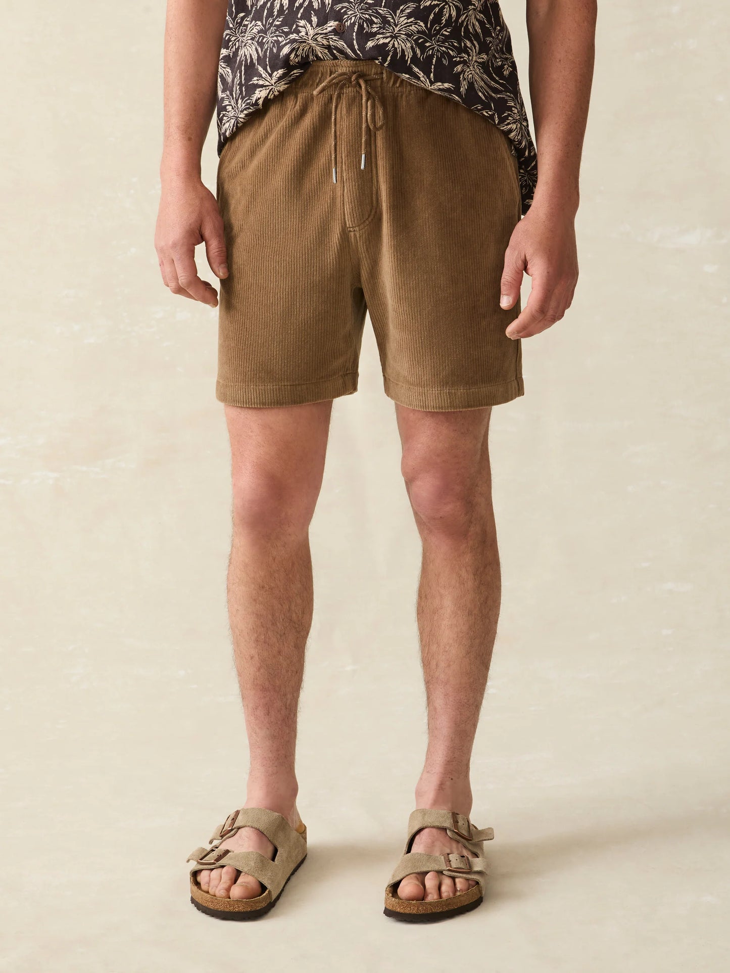 Faherty Essential Knit Italian Cord Shorts - Spring Umber