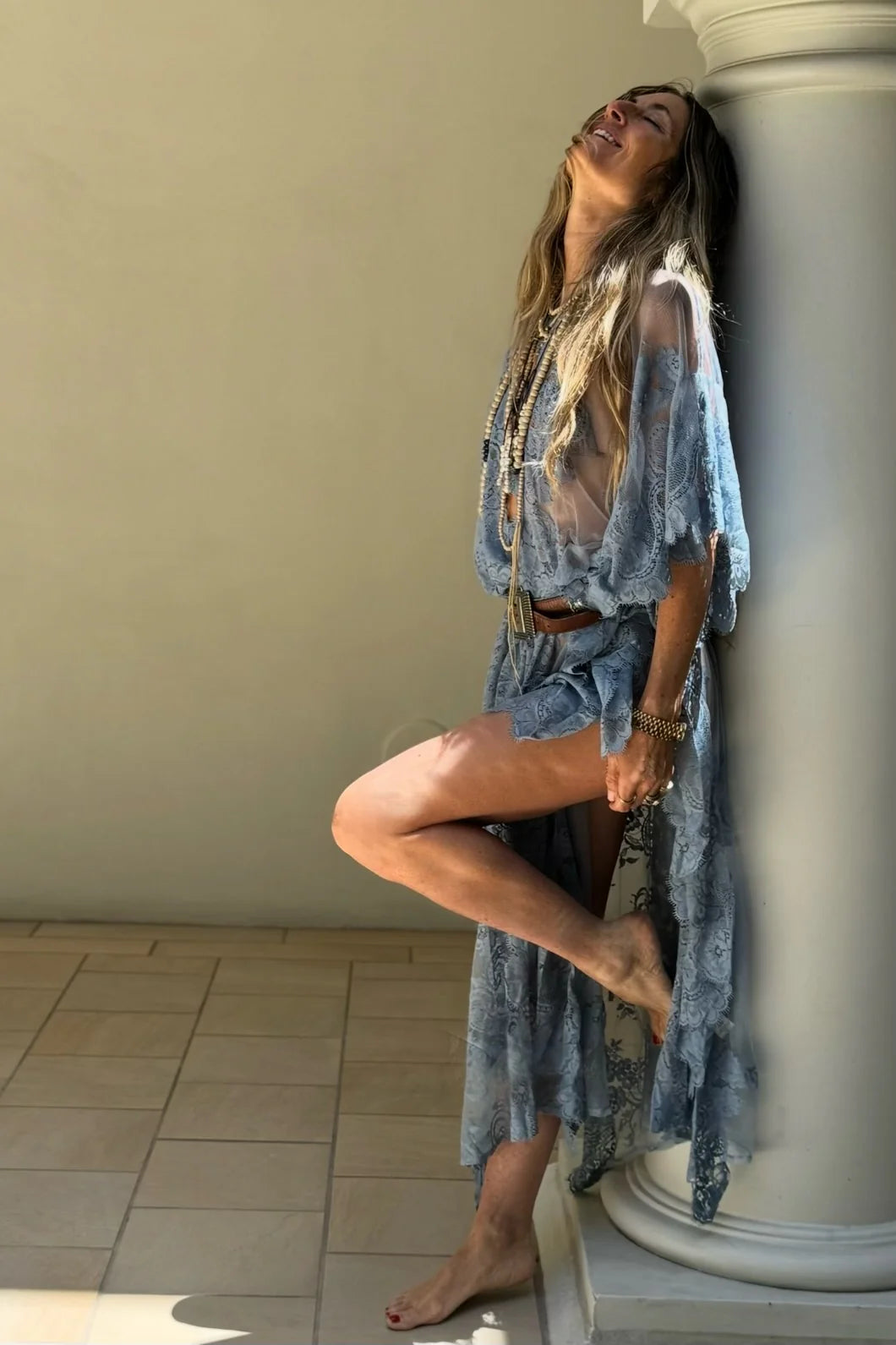 Fontainbleau Kaftan Autumn Sky