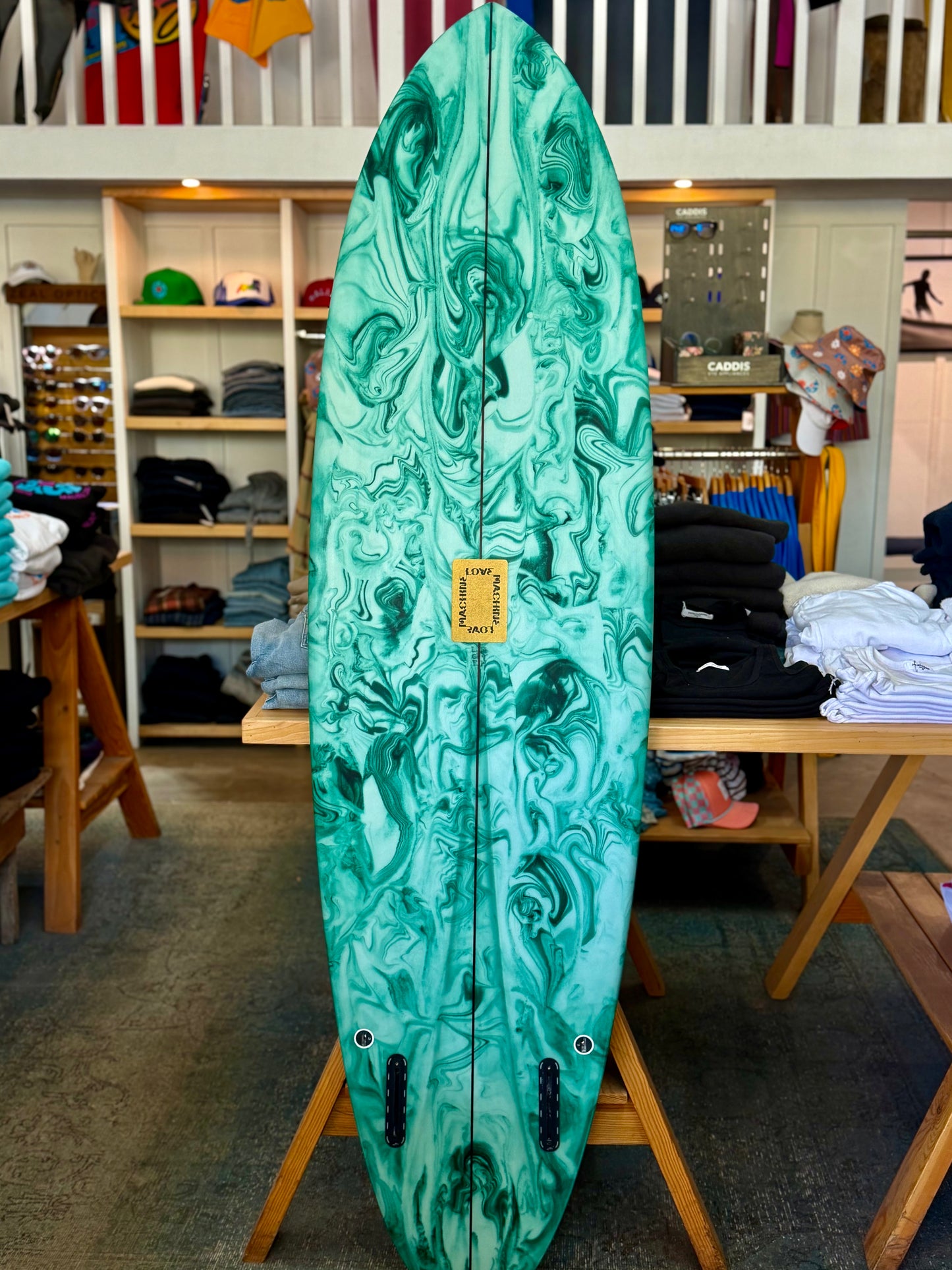 Lovemachine Surfboards FM 6'9 Green/Gold