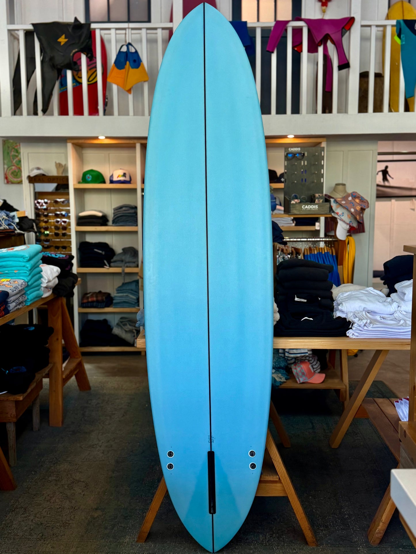 Love Machine Surfboards 7'10 Thick Lizzy Mid Length Red/Blue