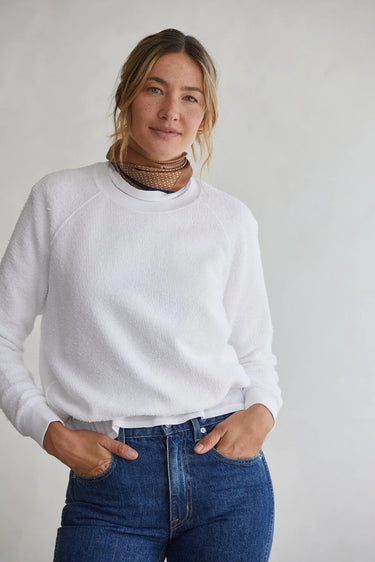 Ziggy inside out cotton fleece shrunken crew