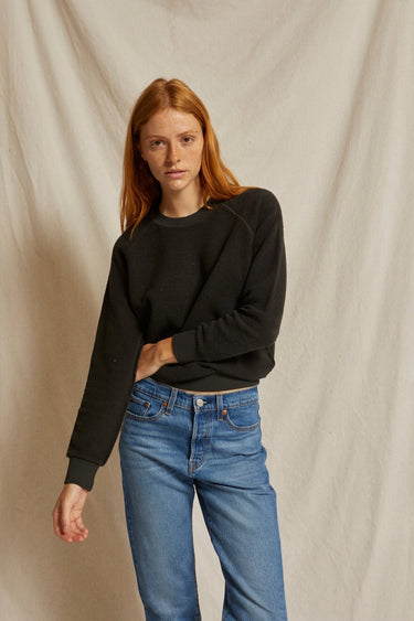 Ziggy inside out cotton fleece shrunken crew