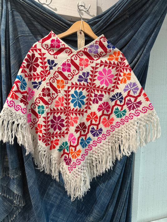 Vintage Hand Stitched Pancho