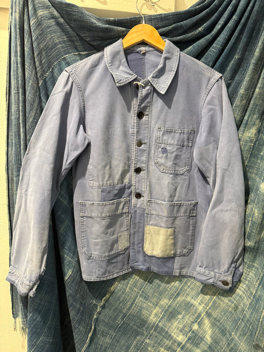 Vintage 1960's French Workwear Jacket (with repairs)