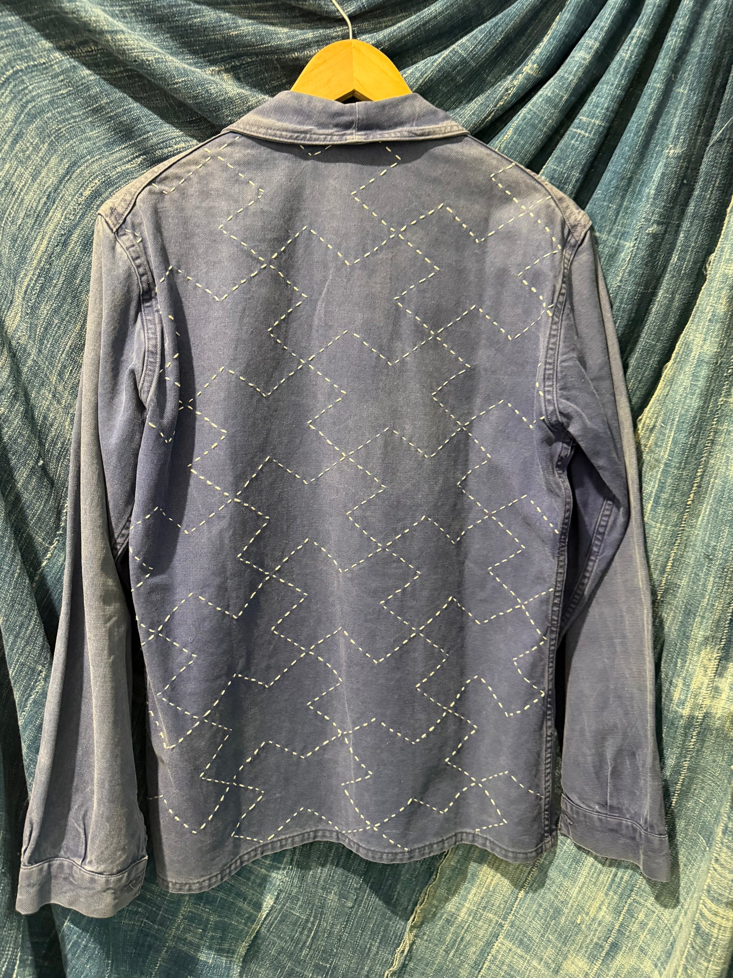Vintage 1950's Work Jacket w/ Shashiko Embroidery