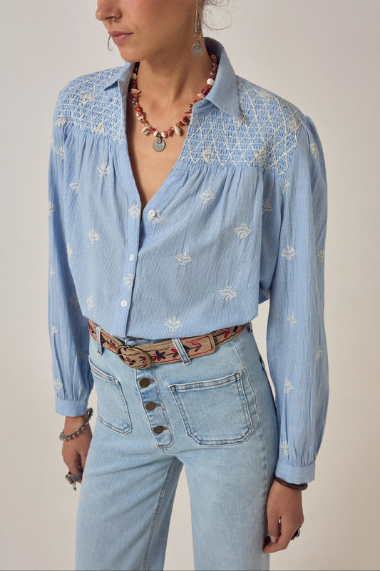 Maison Hotel James Shirt Sky Blue