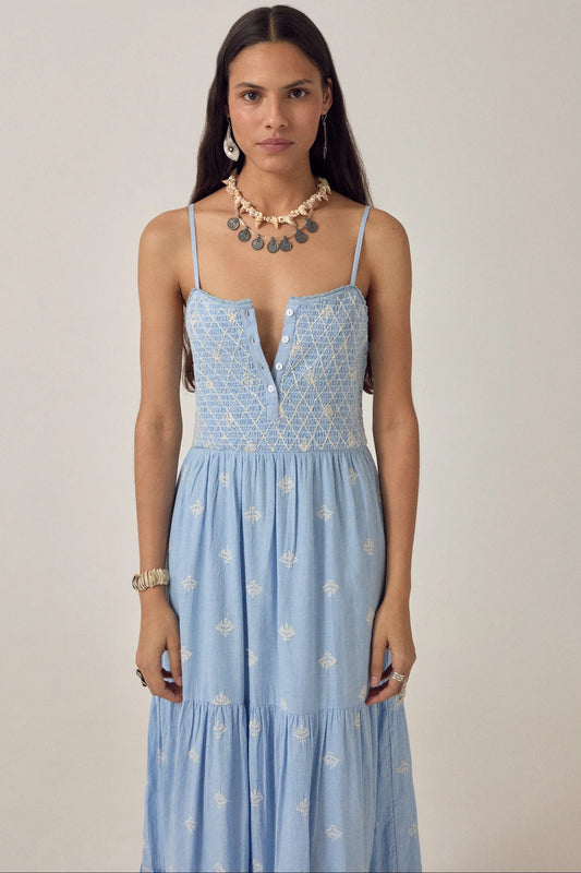 Maison Hotel Etta Sleeveless Dress Sky Blue