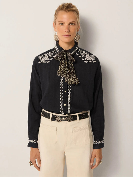 Charro Blouse - Tabasco Noir