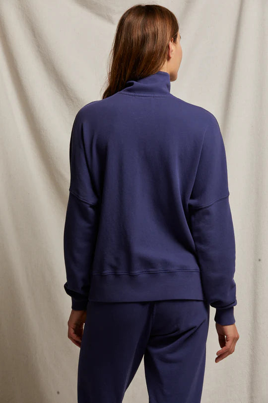 maren french terry half zip sweatshirt dusk