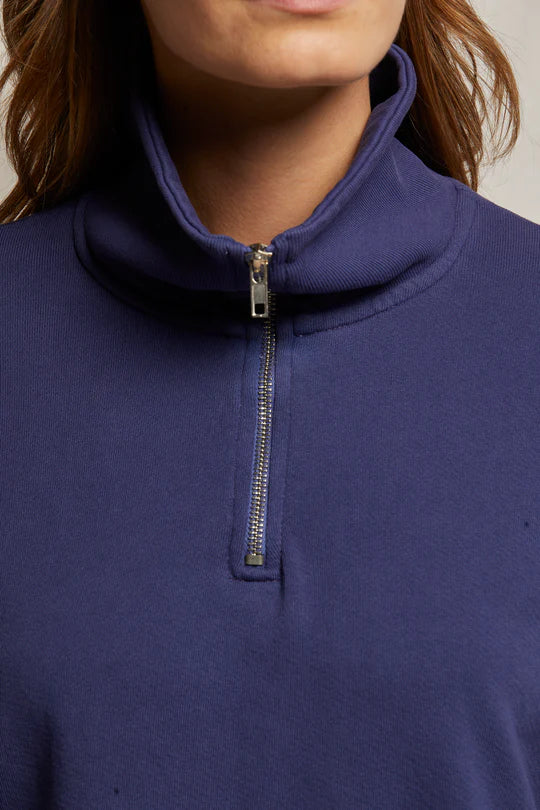 maren french terry half zip sweatshirt dusk