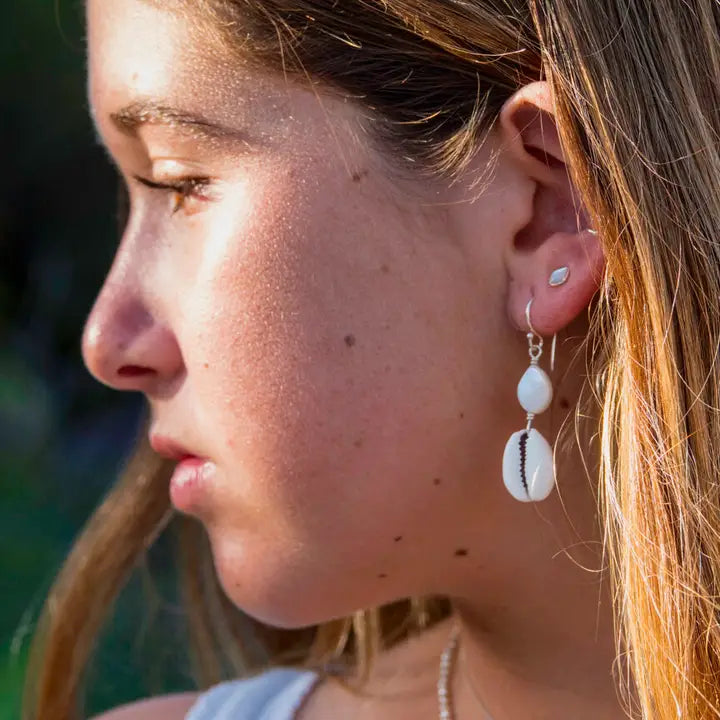 Morgan Cowry Shell Drop Earrings