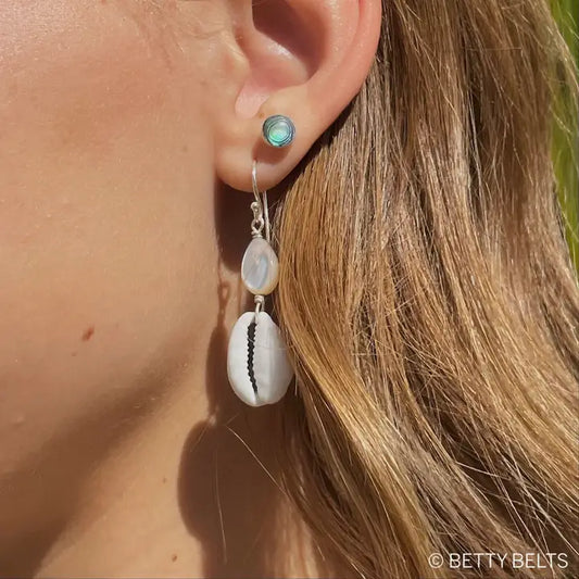Morgan Cowry Shell Drop Earrings