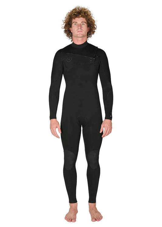 7 SEAS 4-3 FULL CHEST ZIP WETSUIT- TONAL LOGOS