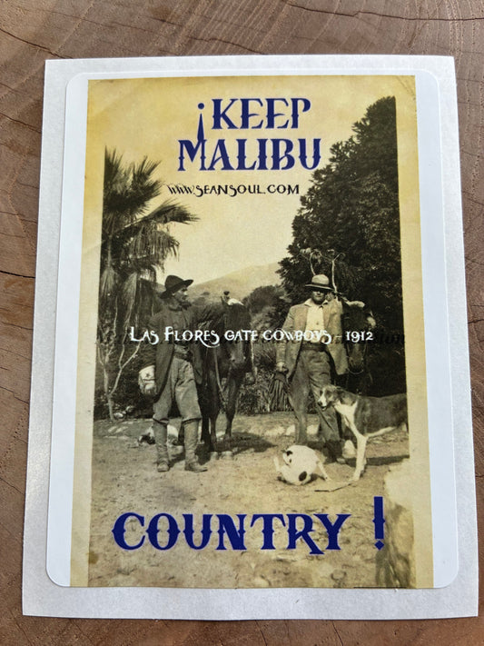 Malibu Surf Sticker Keep Malibu Country Cowboy