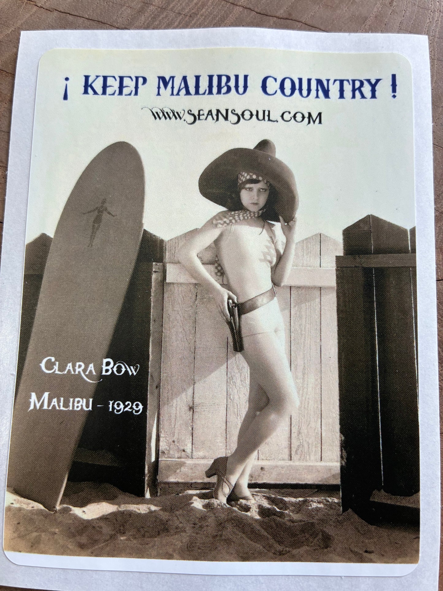Malibu Sticker Clara Bow