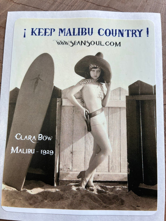 Malibu Sticker Clara Bow