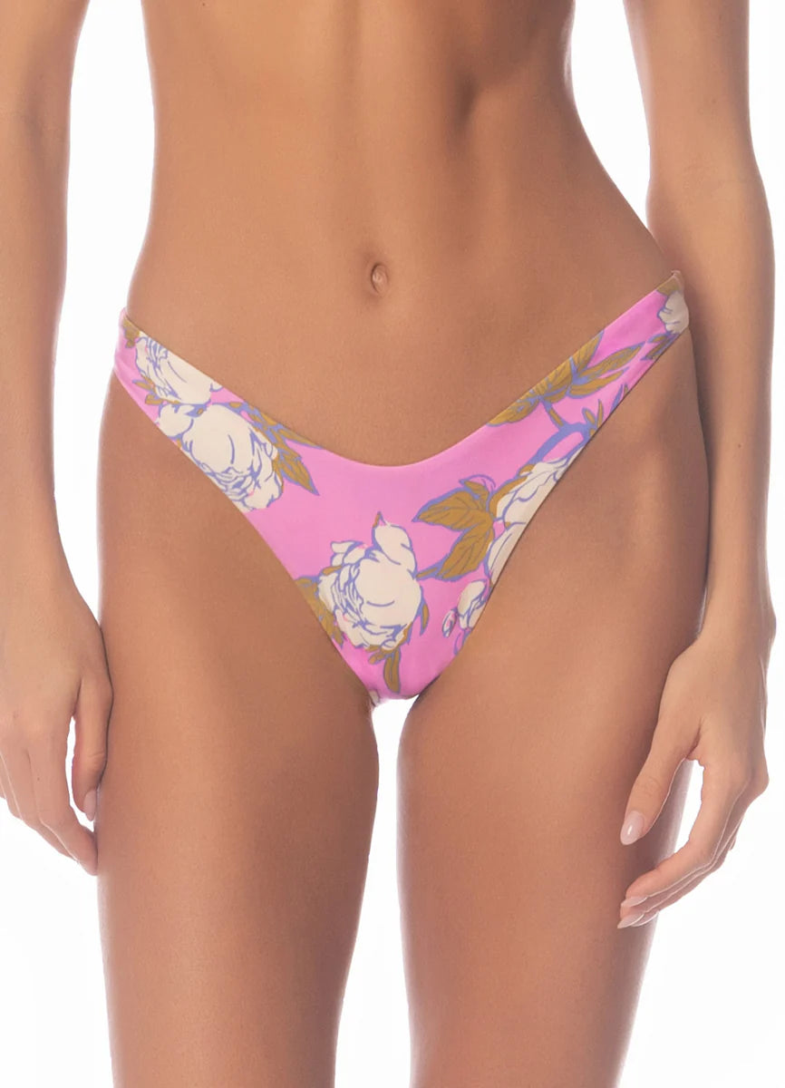 Pink Fiore Splendour Regular Rise Thin Side Bikini Bottom