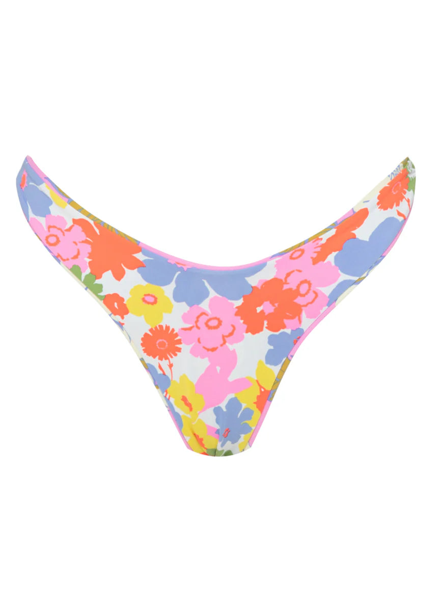 Pink Fiore Splendour Regular Rise Thin Side Bikini Bottom