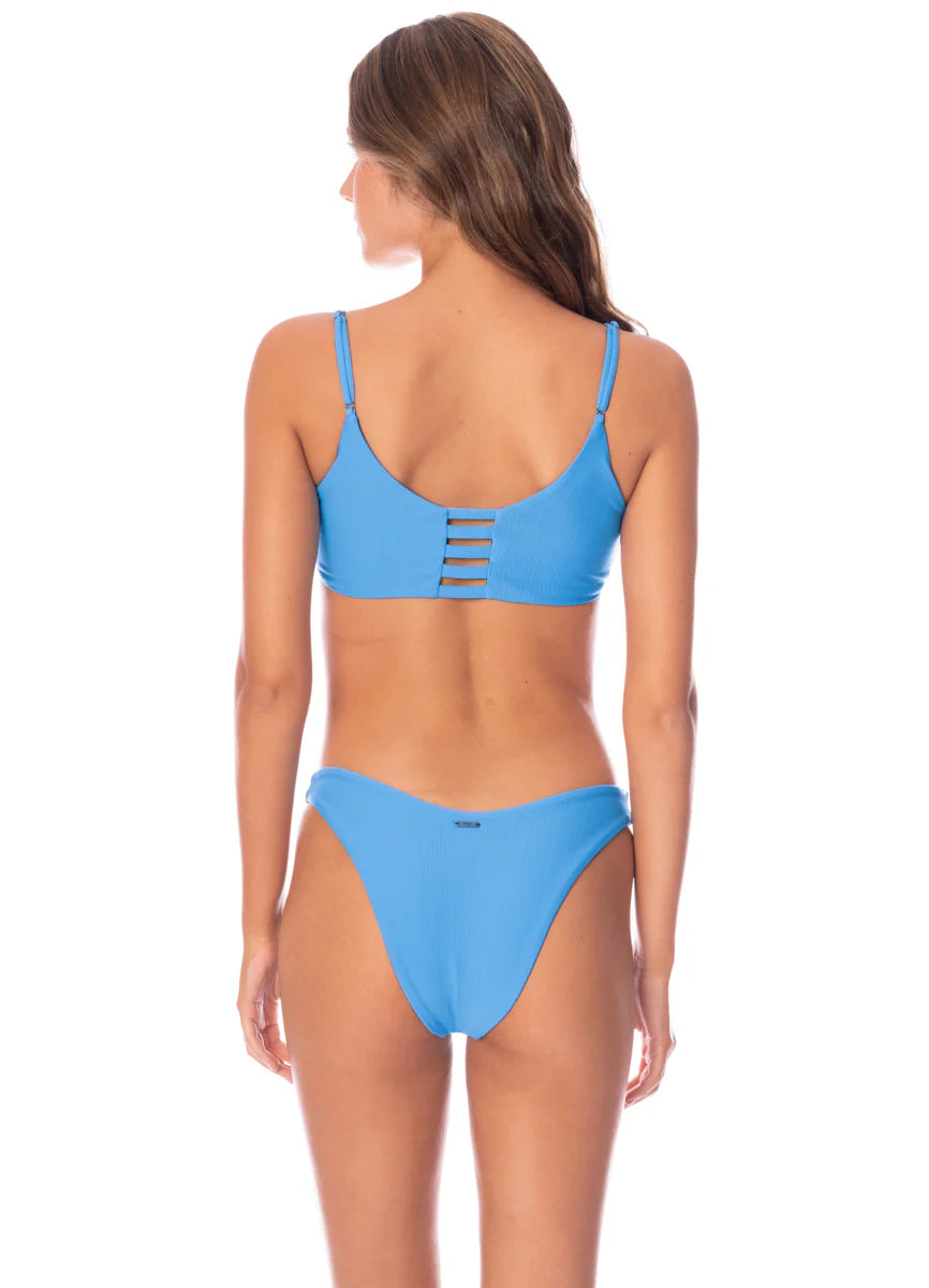 Stone Blue Splendour Regular Rise Thin Side Bikini Bottom