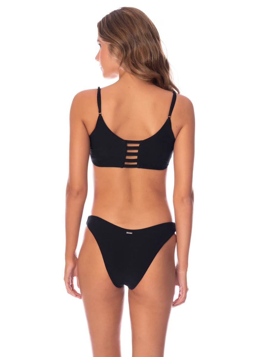 Jade Black Splendour Regular Rise Thin Side Bikini Bottom