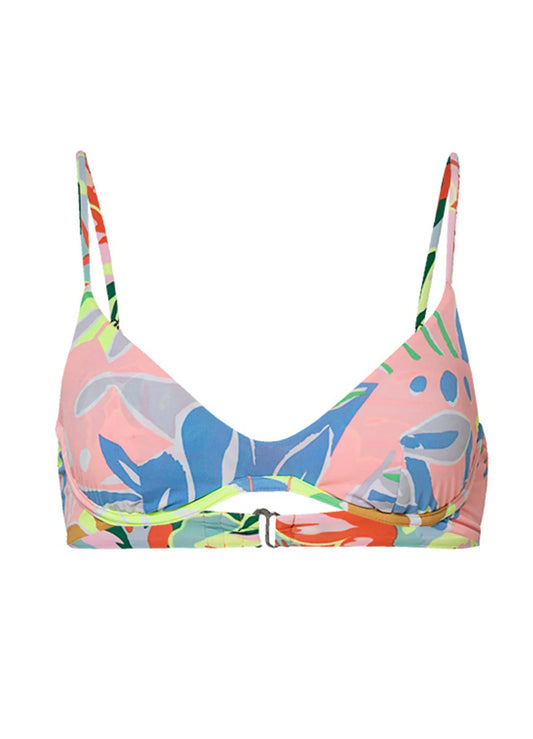 Neon Leafy Irene Unmolded Underwire Bikini Top